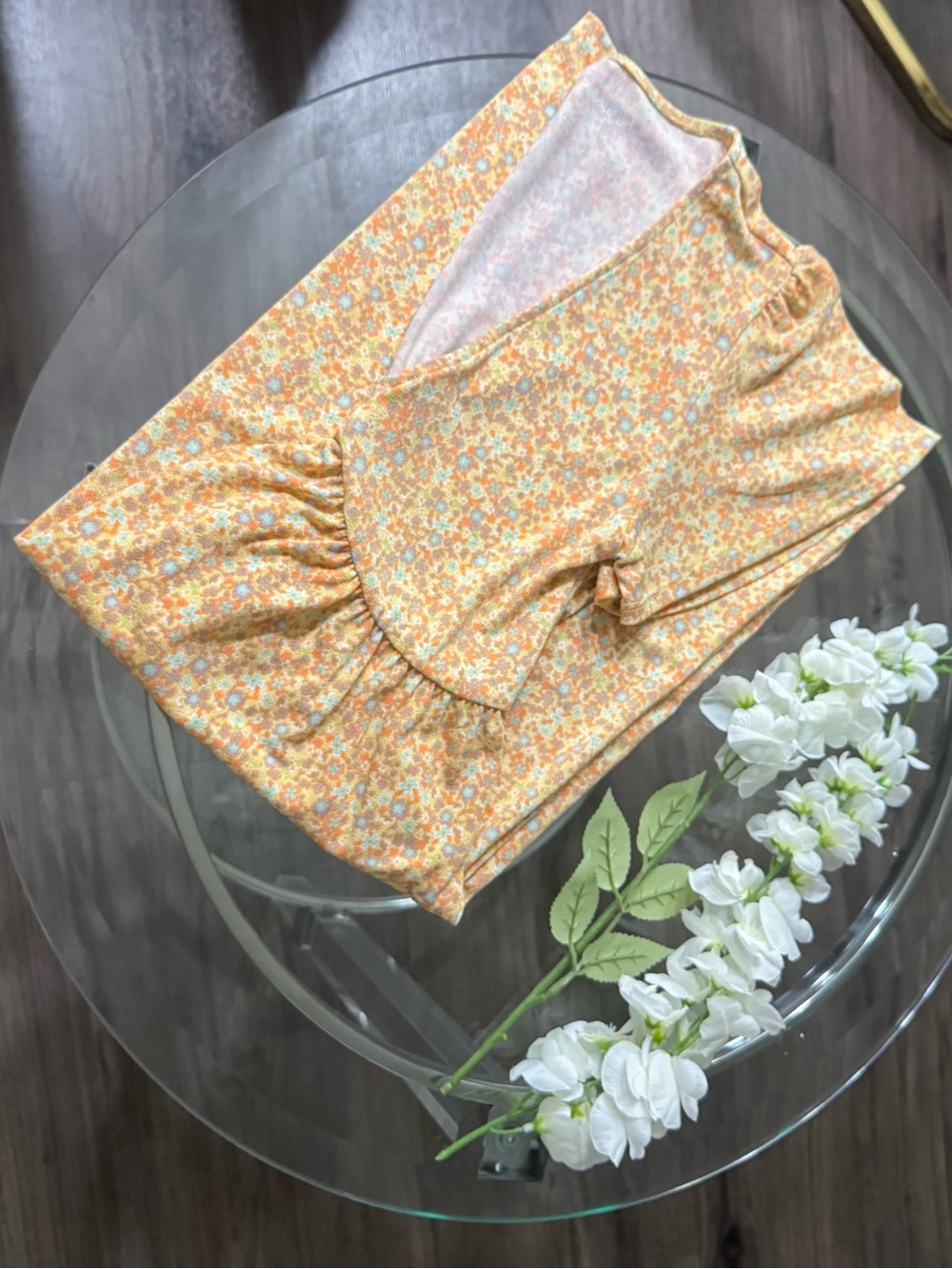 Aeropostale Yellow Floral A-Line V Neck Dress - Picture 6 of 7